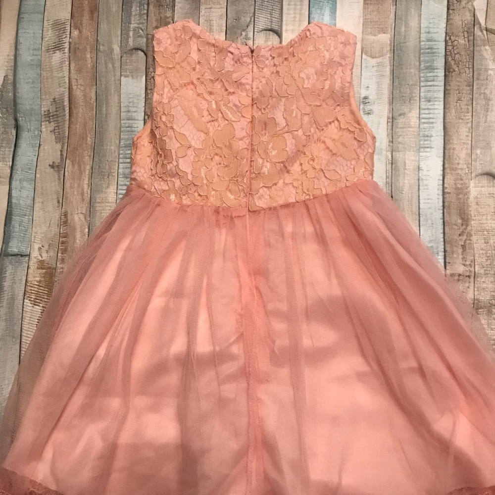 Pink lace dress